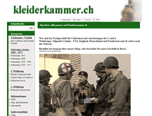Tablet Screenshot of kleiderkammer.ch